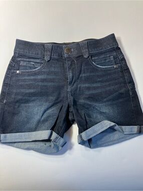 Democracy Dark Blue Rolled Cuff Denim Shorts